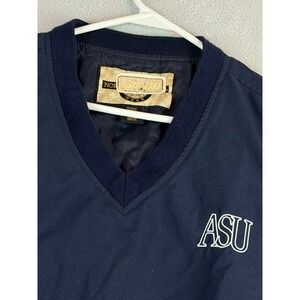 Men's ASU Club Car Navy Blue V-Neck Sleeveless Vest Windbreaker‎ Medium